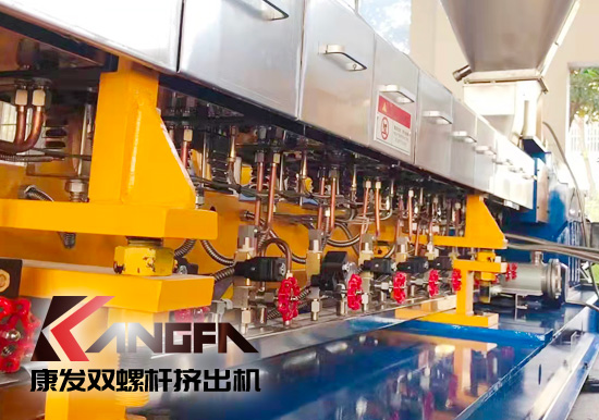 康發(fā)售后服務(wù)無止境！客戶水拉條JSH-75雙螺桿擠出機(jī) 普通玻纖增強(qiáng)改性售后維保記